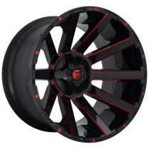 Fuel 1PC Contra 22X10 ET-18 5x114.3/5.0 78.10 Gloss Black Red Tinted Clear Fälg